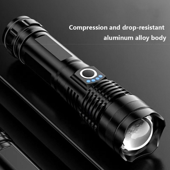 Flashlight Rechargeable Tactical 1200 Lumens 6000K daylight - Picture 10 of 11